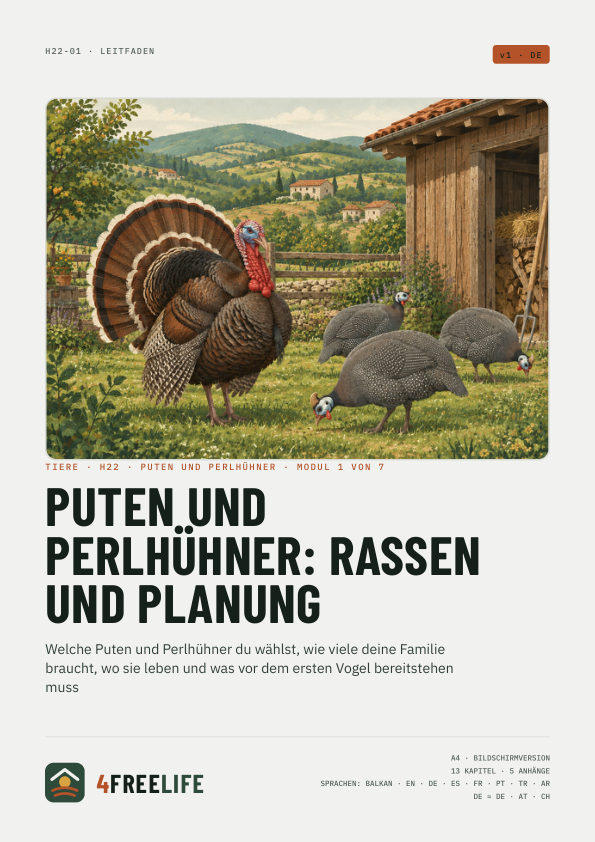 Puten und Perlhühner: Rassen und Planung