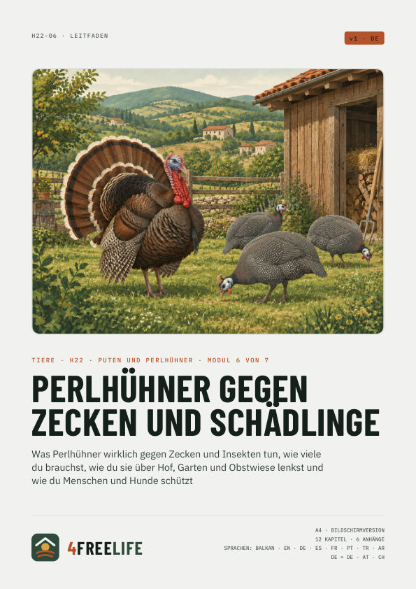 Perlhühner gegen Zecken und Schädlinge