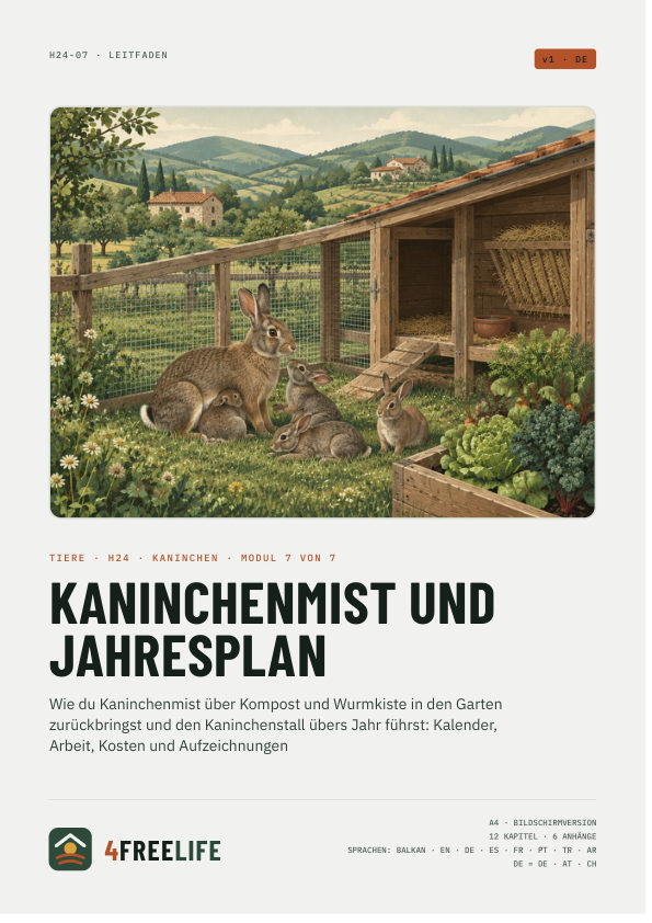 Kaninchenmist und Jahresplan