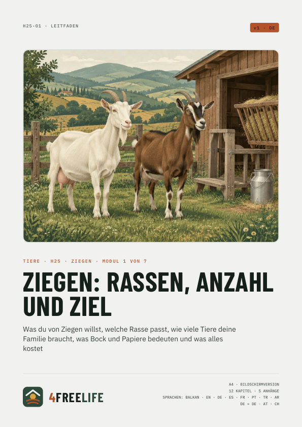 Ziegen: Rassen, Anzahl und Ziel