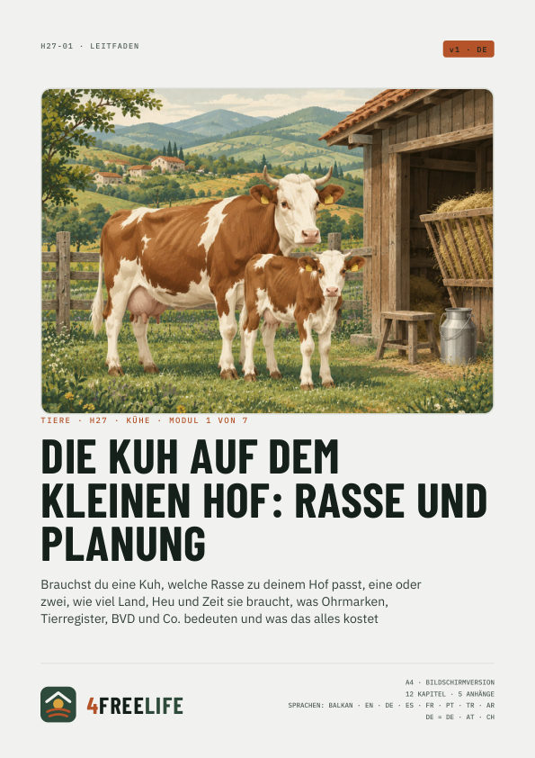Die Kuh auf dem kleinen Hof: Rasse und Planung