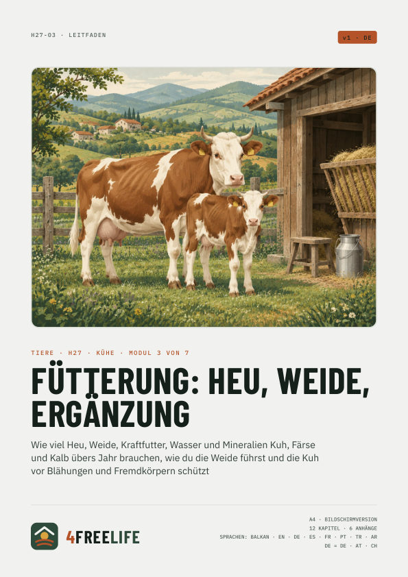 Fütterung: Heu, Weide, Ergänzung
