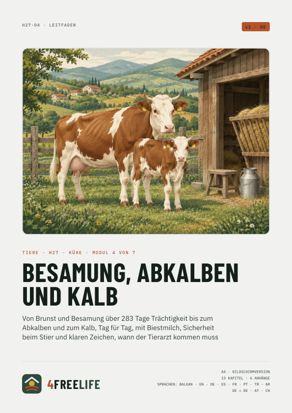 Besamung, Abkalben und Kalb