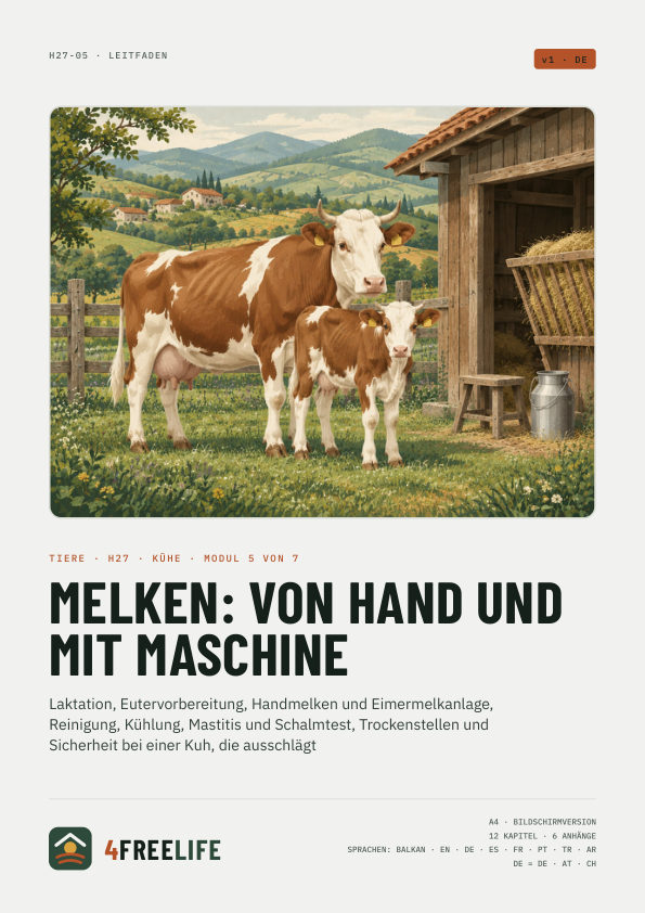 Melken: von Hand und mit Maschine