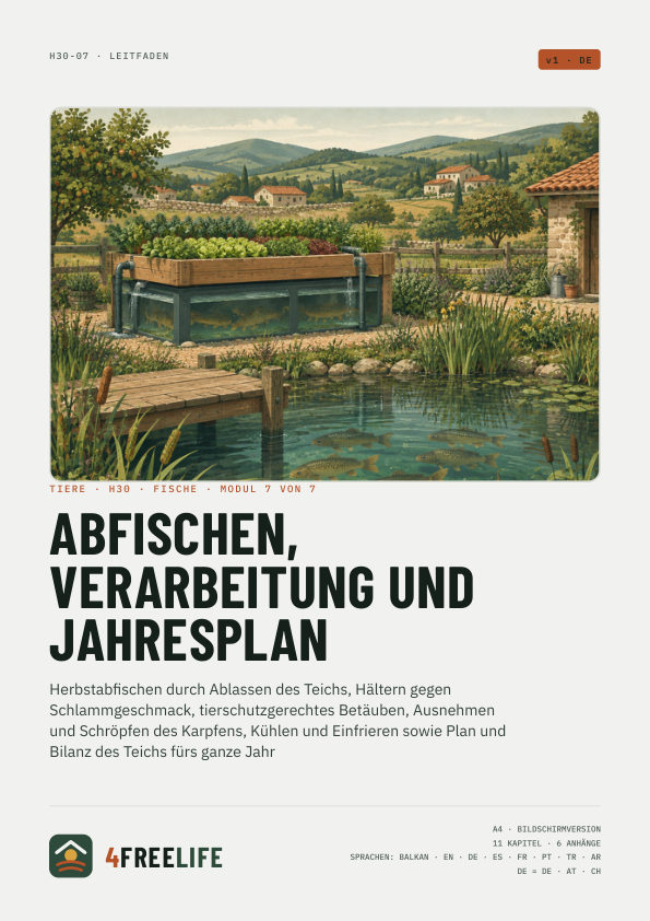 Abfischen, Verarbeitung und Jahresplan