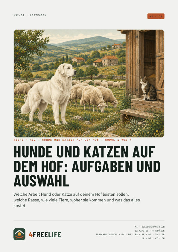 Hunde und Katzen auf dem Hof: Aufgaben und Auswahl