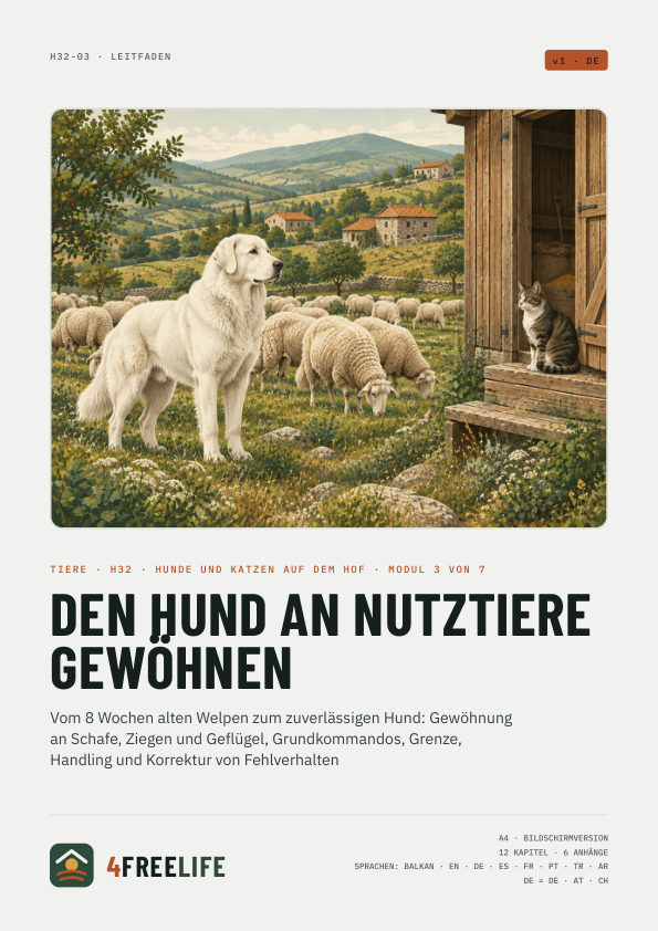 Den Hund an Nutztiere gewöhnen