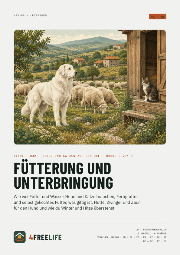 Fütterung und Unterbringung
