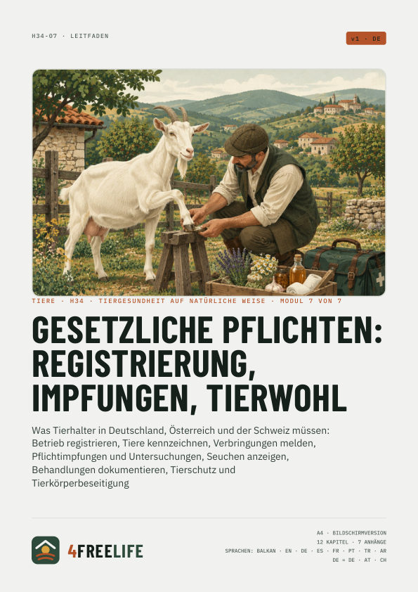 Gesetzliche Pflichten: Registrierung, Impfungen, Tierwohl