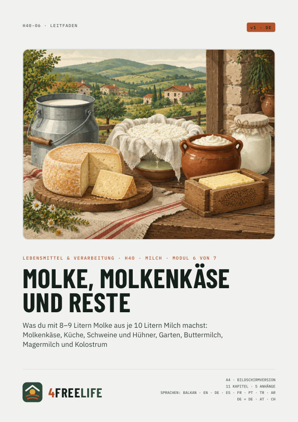 Molke, Molkenkäse und Reste
