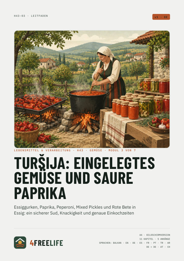 Turšija: eingelegtes Gemüse und saure Paprika