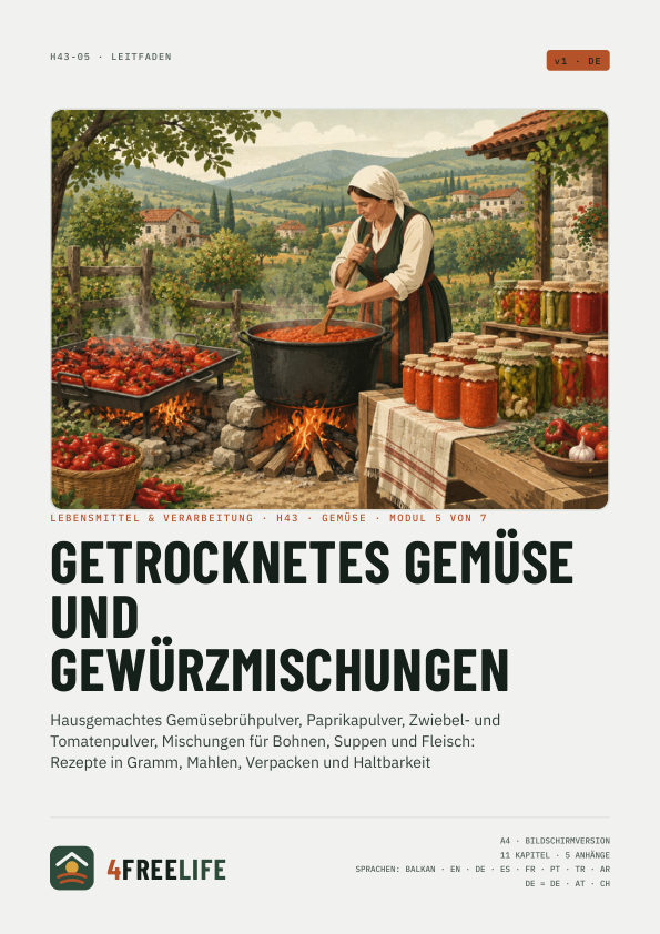 Getrocknetes Gemüse und Gewürzmischungen