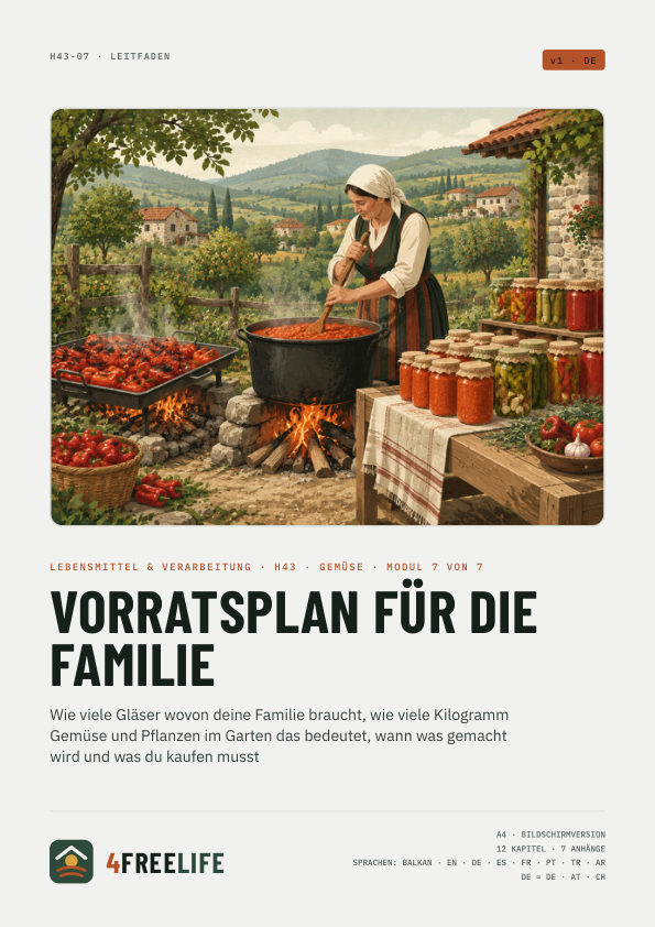 Vorratsplan für die Familie