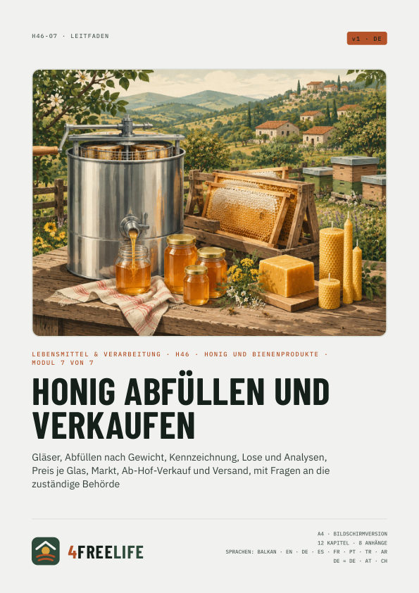 Honig abfüllen und verkaufen