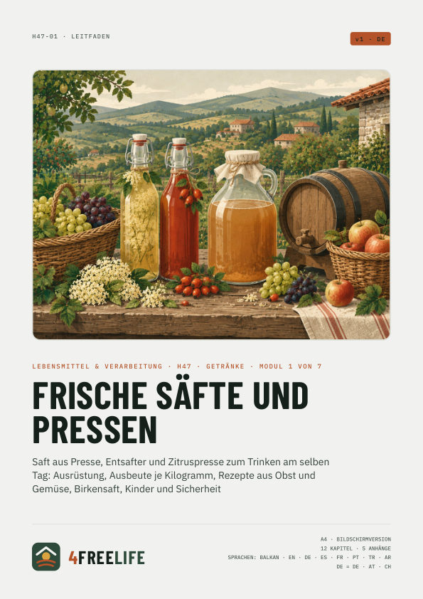 Frische Säfte und Pressen