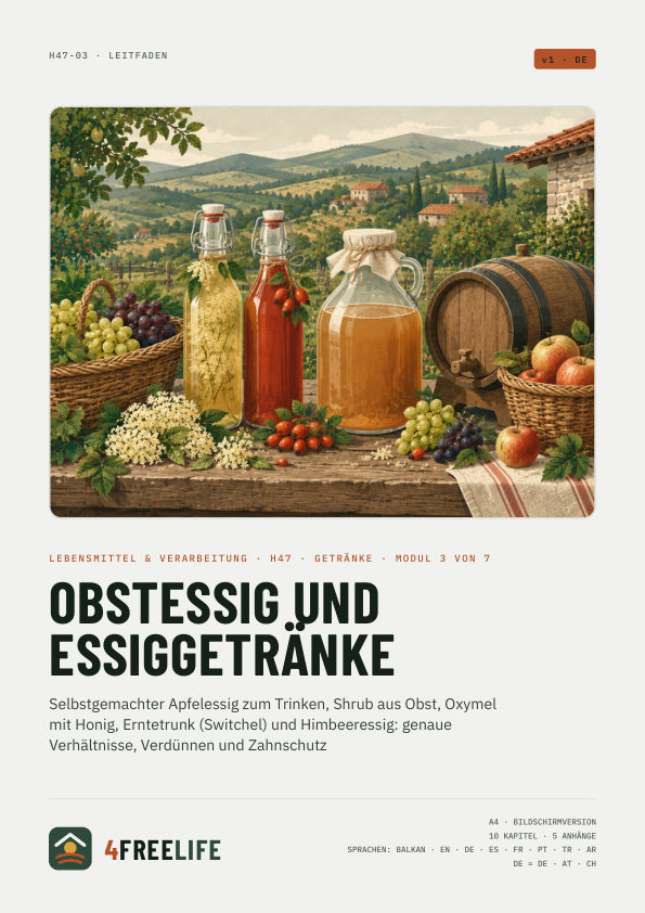 Obstessig und Essiggetränke