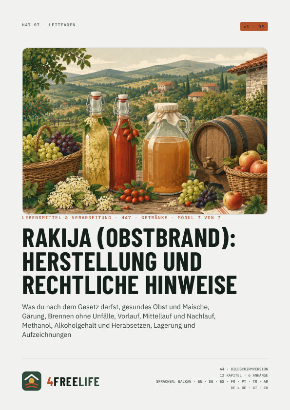 Rakija (Obstbrand): Herstellung und rechtliche Hinweise