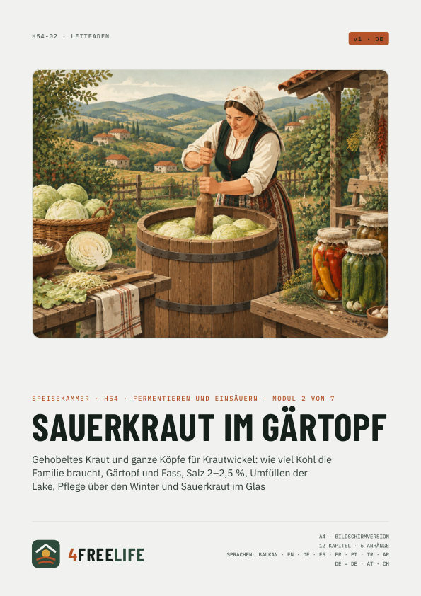 Sauerkraut im Gärtopf