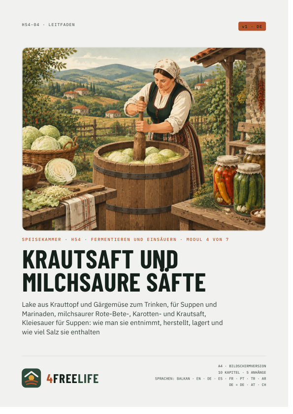 Krautsaft und milchsaure Säfte