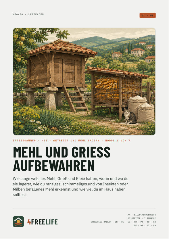 Mehl und Grieß aufbewahren