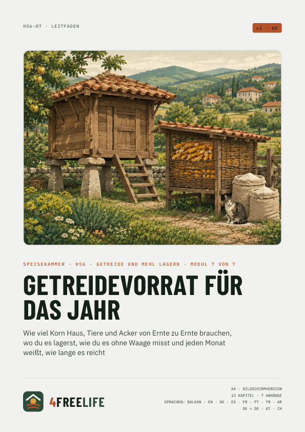 Getreidevorrat für das Jahr