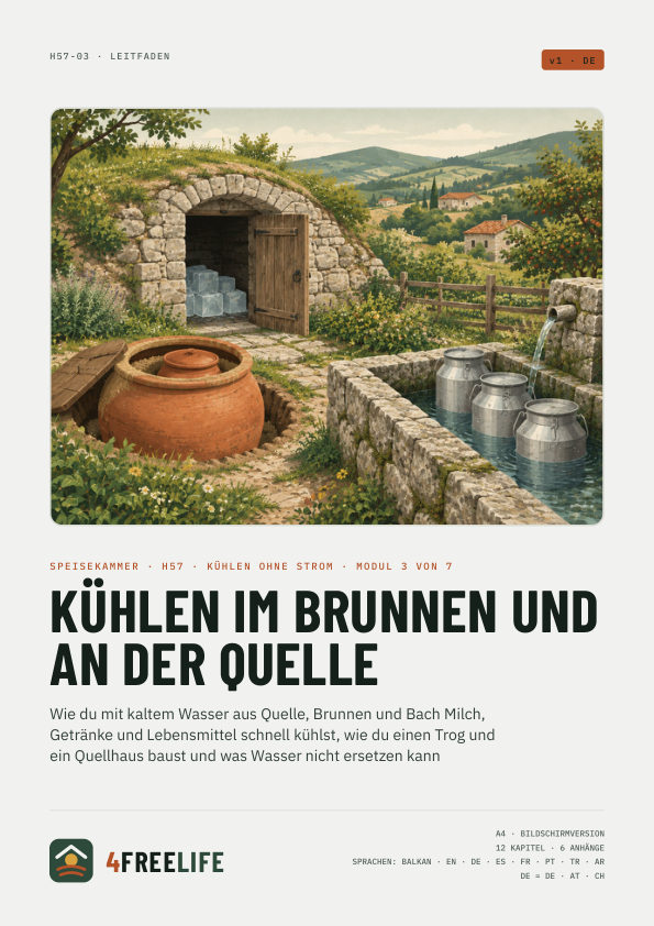 Kühlen im Brunnen und an der Quelle