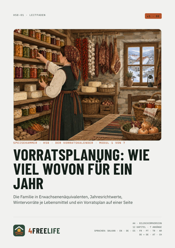 Vorratsplanung: wie viel wovon für ein Jahr