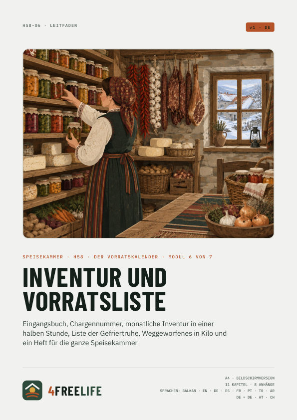 Inventur und Vorratsliste
