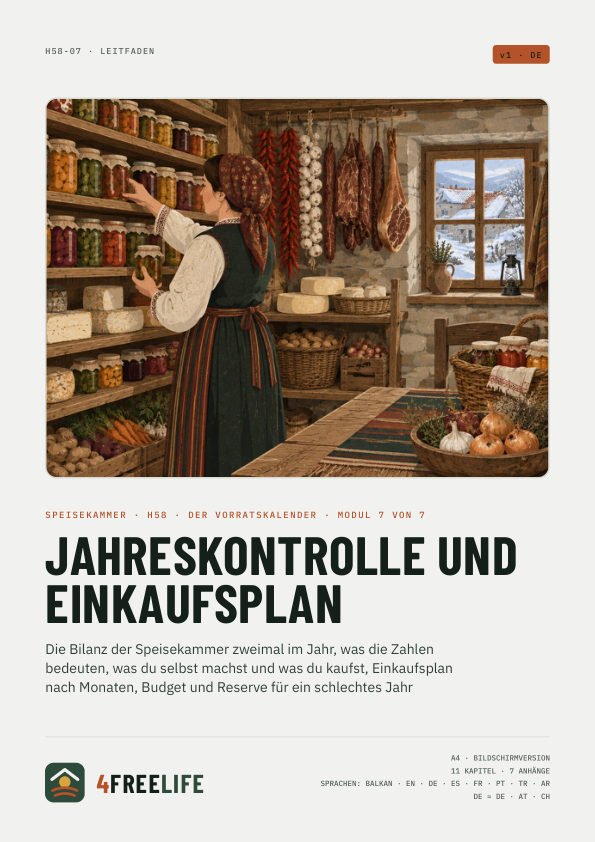 Jahreskontrolle und Einkaufsplan