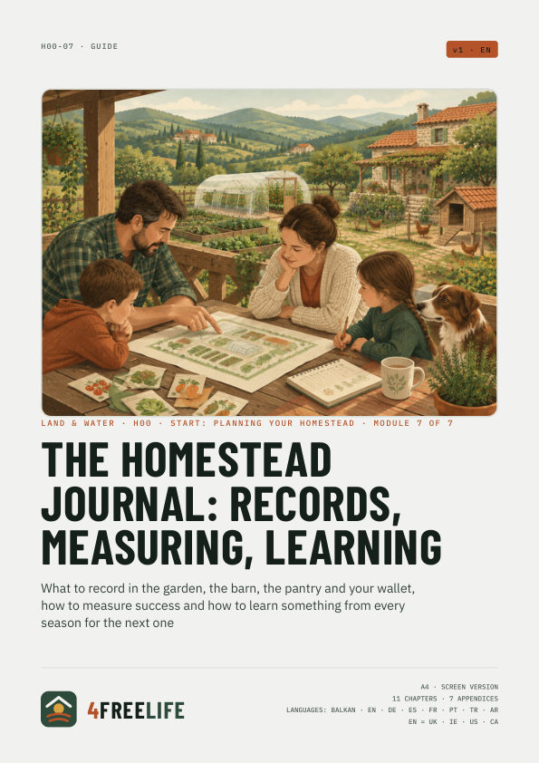 The homestead journal: records, measuring, learning