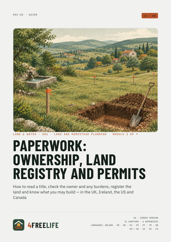 Paperwork: ownership, land registry and permits