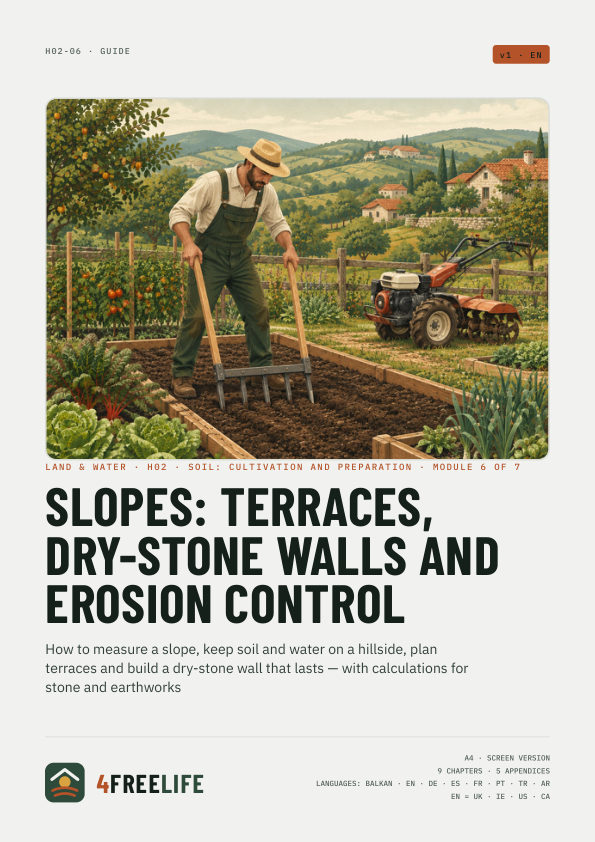 Slopes: terraces, dry-stone walls and erosion control
