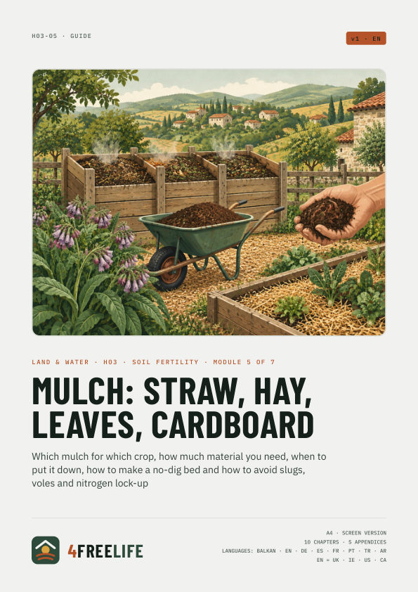 Mulch: straw, hay, leaves, cardboard