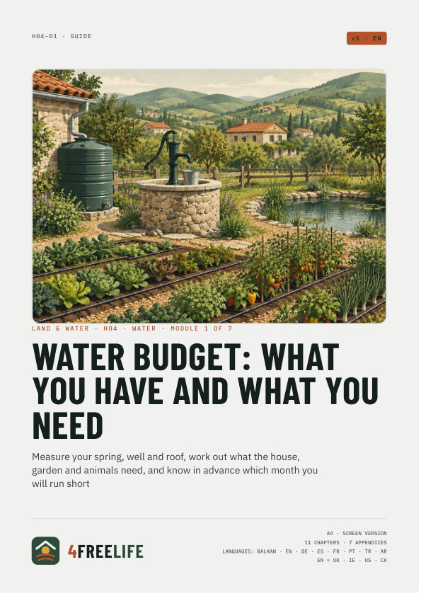 Water budget: what you have and what you need