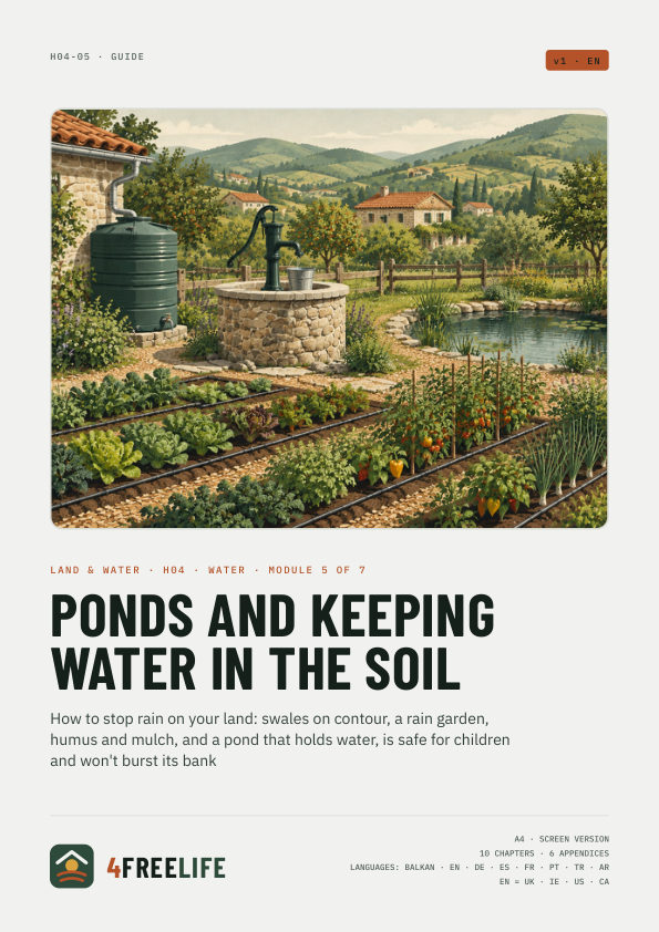 Ponds and keeping water in the soil