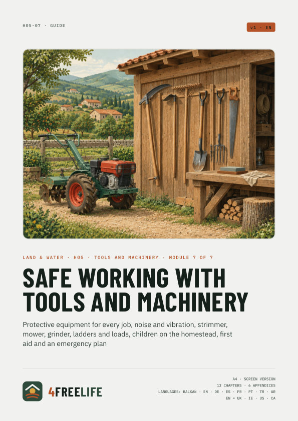 Safe working with tools and machinery