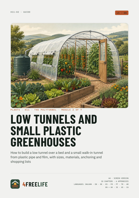 Low tunnels and small plastic greenhouses