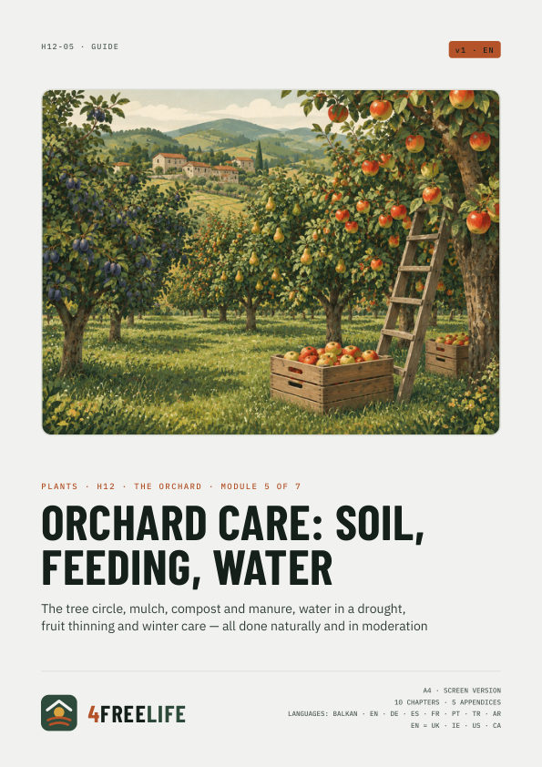 Orchard care: soil, feeding, water