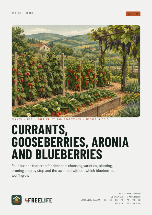 Currants, gooseberries, aronia and blueberries
