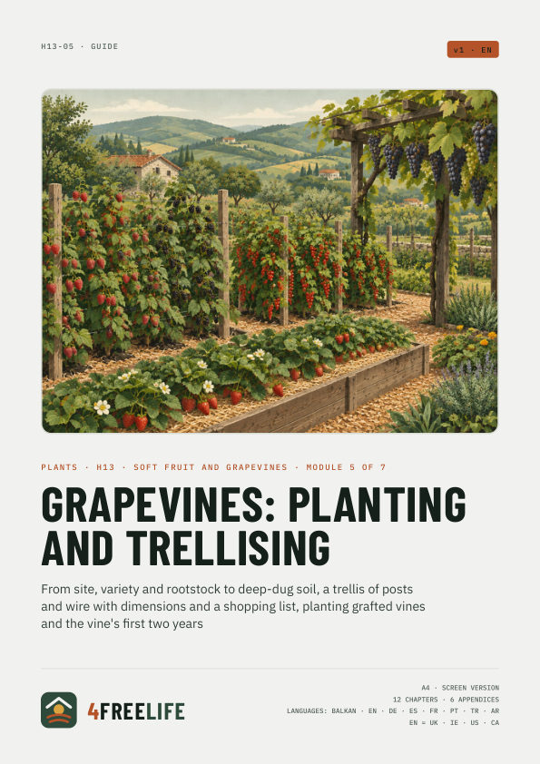 Grapevines: planting and trellising