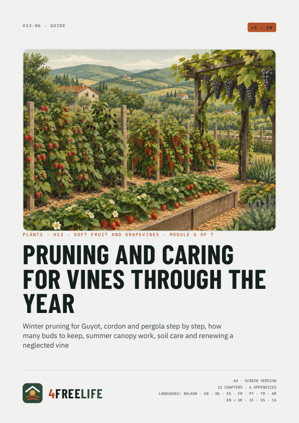 Pruning and caring for vines through the year