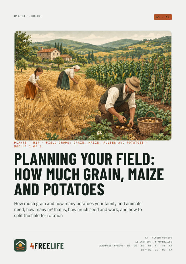 Planning your field: how much grain, maize and potatoes