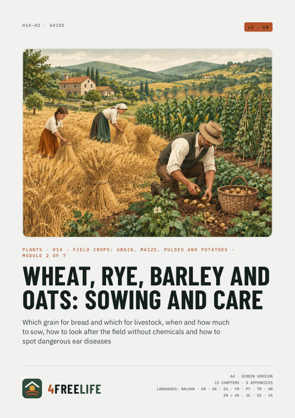 Wheat, rye, barley and oats: sowing and care