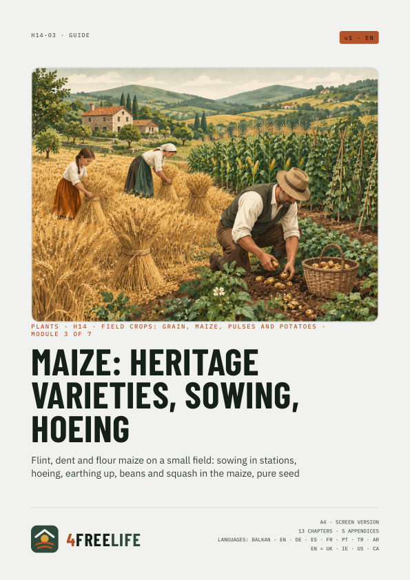 Maize: heritage varieties, sowing, hoeing