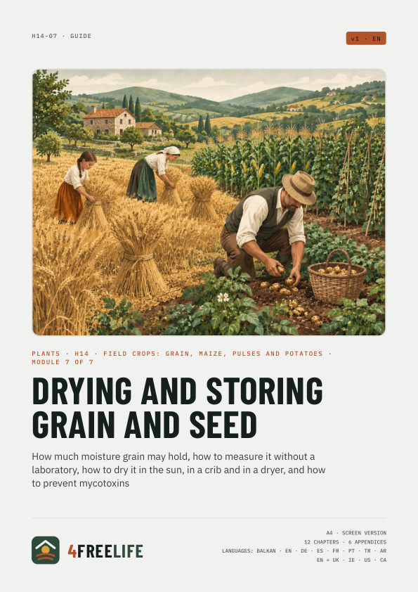 Drying and storing grain and seed