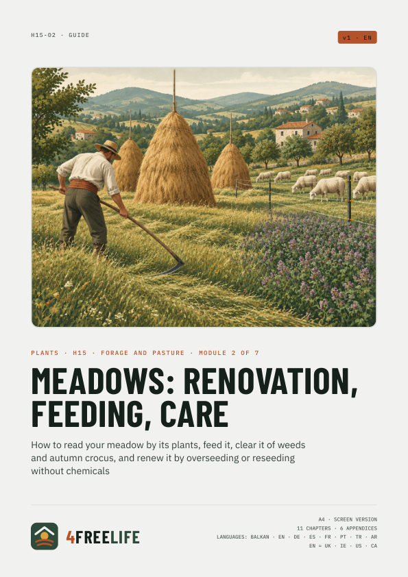 Meadows: renovation, feeding, care