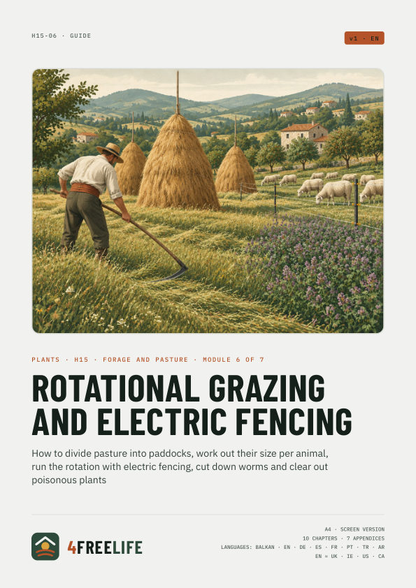 Rotational grazing and electric fencing