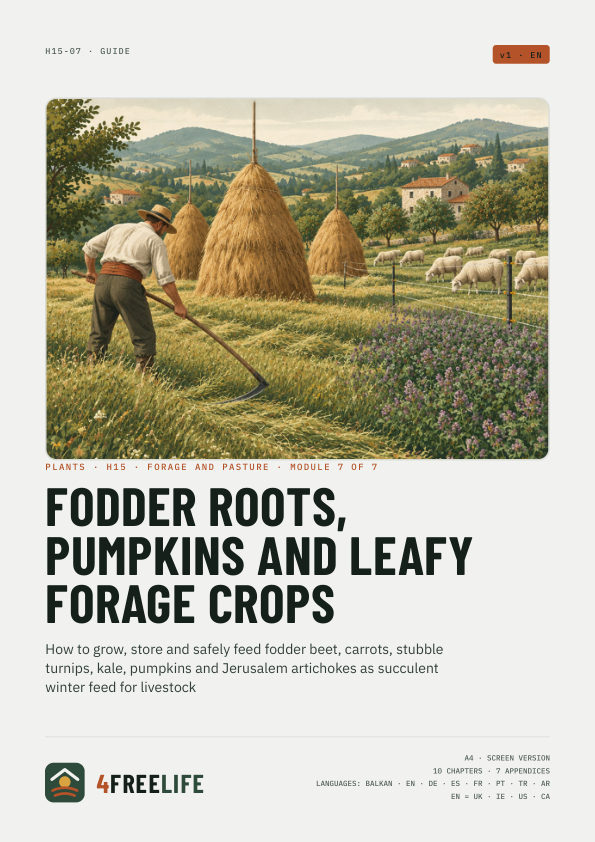 Fodder roots, pumpkins and leafy forage crops