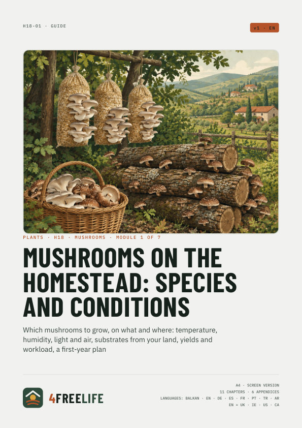 Mushrooms on the homestead: species and conditions