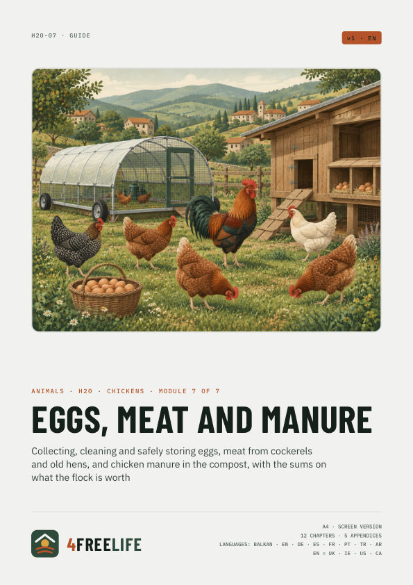 Eggs, meat and manure